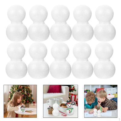 10 st Skum Snögubbe Julpyssel Dekorationer Heminredning Modeller DIY Pysselbollar för