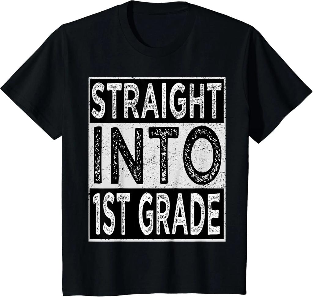 Straight Into 1st Grade Back To School First Day Boys Gift Unisex T-Shirt