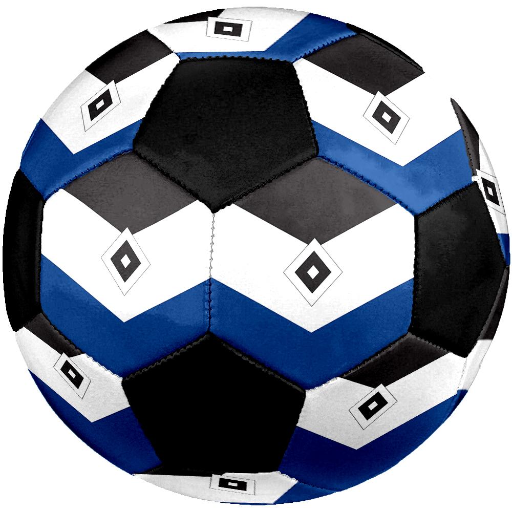 SIZE 5 Hamburger SV Soccer Ball Colorful All Ages Machine Stitched PVC Competition Ready Durable High-Bounce