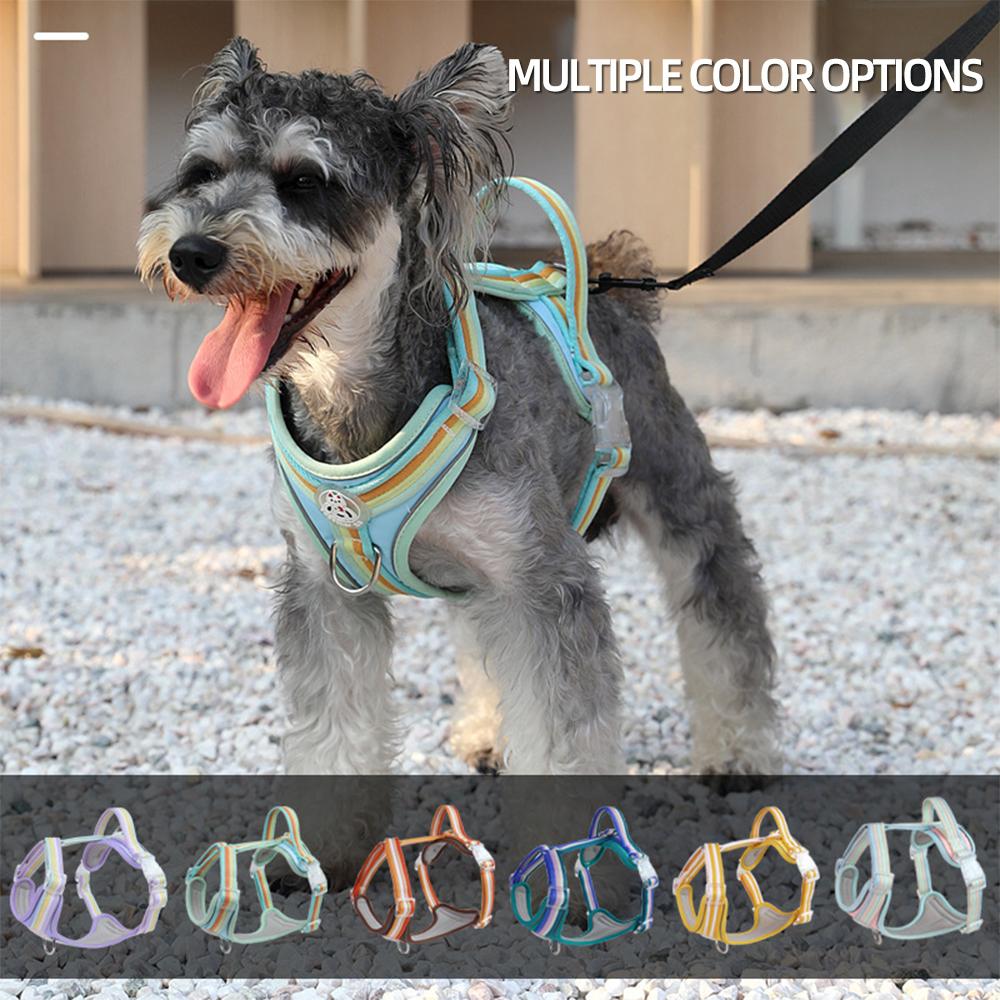 Custom Logo Breathable Reflective Strip Dog Pulling Harness