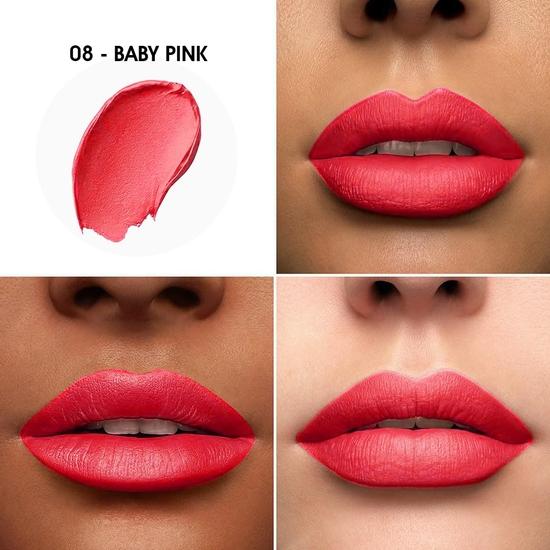 Colors Queen Color Stay Matte Lipstick | Highly Pigmented with Smooth One Swipe Application | Smudge Proof | (08 - Baby Pink, 2.1g)