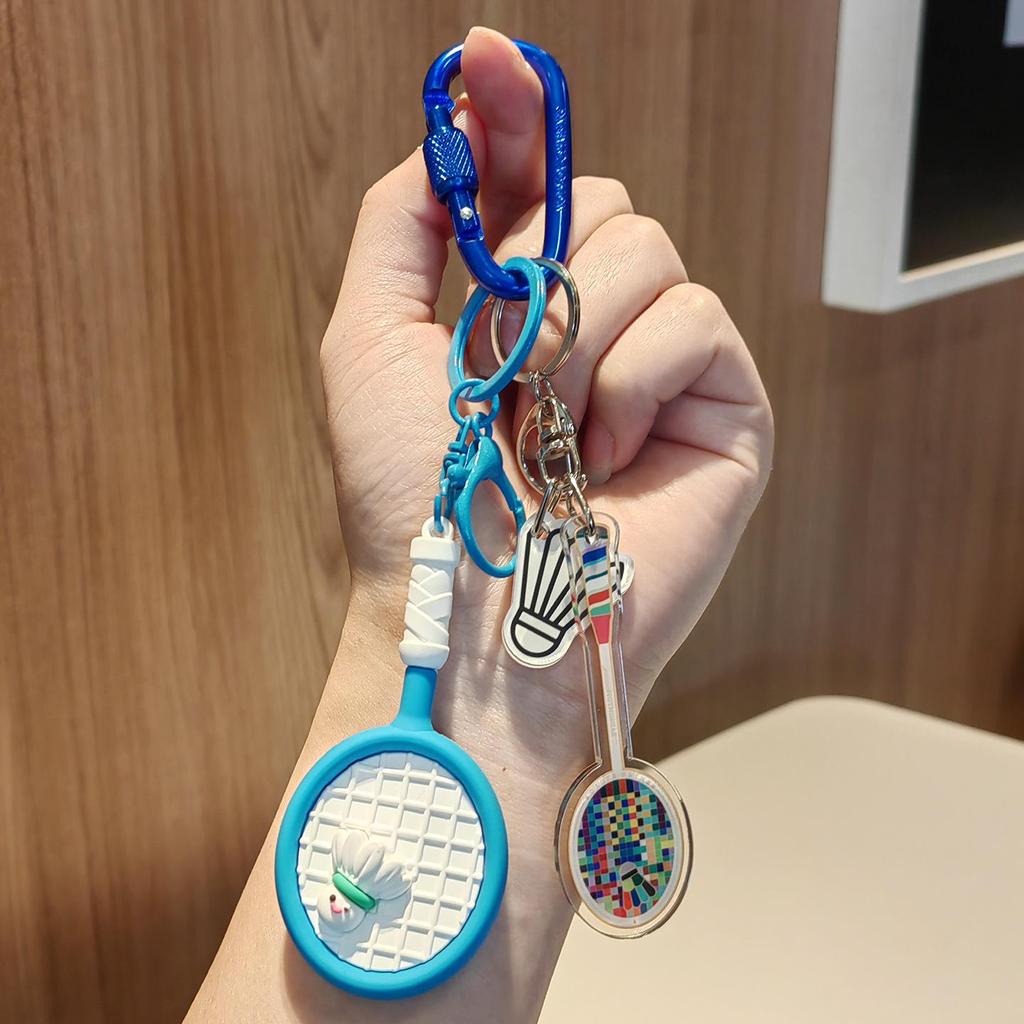 Creative Badminton Keychain Pendant - Sports Education Gift for Backpacks