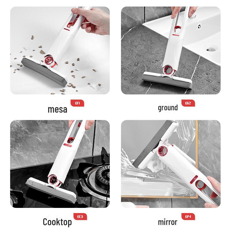 Compact Desktop and Glass Scraper Mop - Hand-Free Cleaning for Cars and Tables