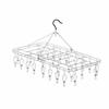 Oki Seisakusho Laundry Hanger, 28 Pinch, Foldable, Tangle-Resistant, Stainless Steel, DL 00381-4