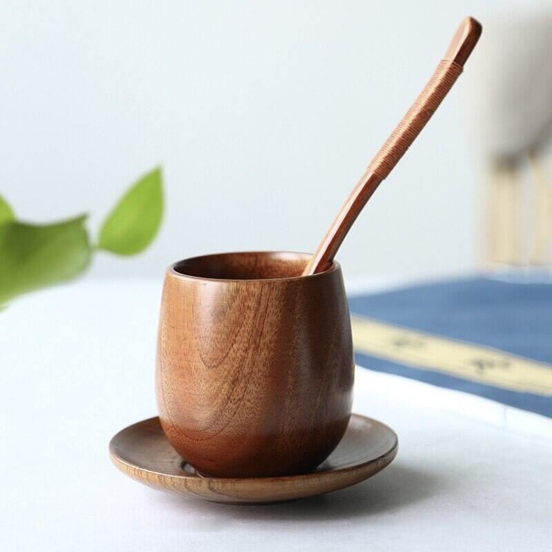 65/180/200ml Ceașcă cu Burtă Mare Creativă Lemn de Curmal Sculptat Manual Anti Opărire Cești de Ceai Cană Simplă de Cafea Veselă de Băut Casnică