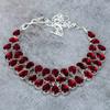 Mozambique Garnet Gemstone Handmade 925 Sterling Silver Necklace 18" M-318