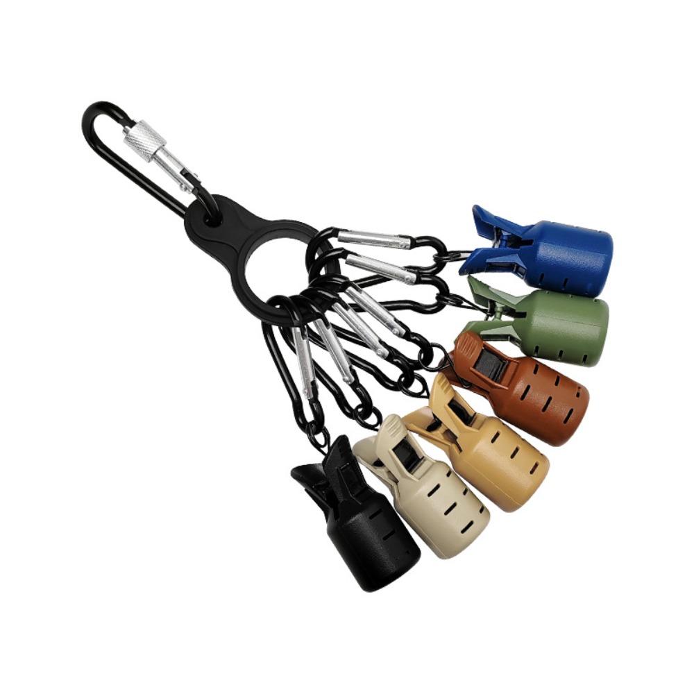 

6pcs Kits Webfoot Octopus Squid Jig With Carabiner Cuttlefish Lure Cap Fishing Accessories M2