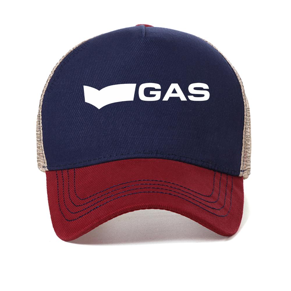 

Бейсболка с принтом GAS letter pattern Мужская летняя модная повседневная спортивная кепка Дышащая регулируемая кепка дальнобойщика сетчатая кепка Adjustable красный