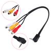 High Speed 90Degree 3.5Mm Male Jack To 3 Rca Female Plug Adapter Audio Converter