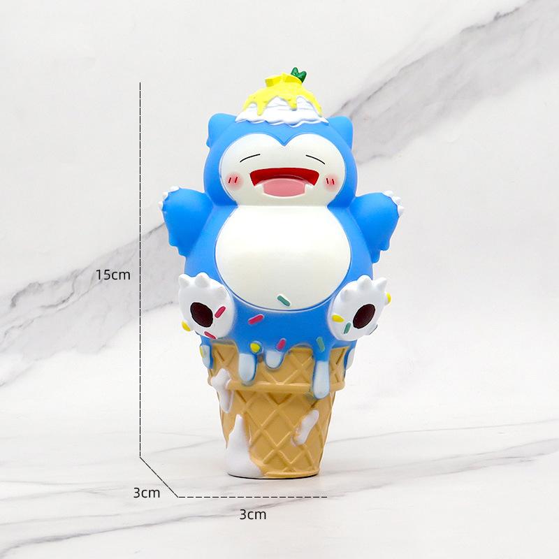 

1 Piece Anime Ice Cream Pikachu Figure Model Gifts Collectible Figurines for Kids About 15cm 15CM