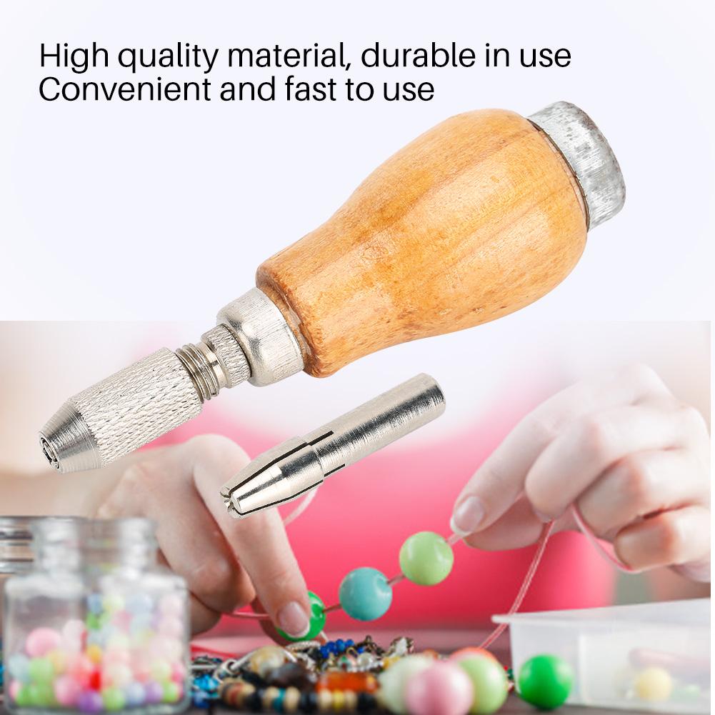 5 ks Pohodlná rukojeť Dřevěná rukojeť pilníku s vyměnitelnými hlavami Příslušenství pro opravy šperků