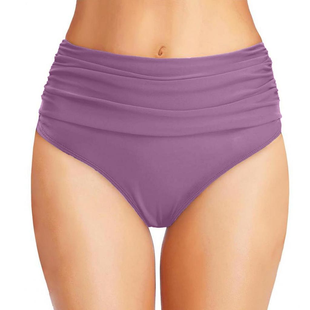 Women's Fashion Solid Colour Printed Sexy Seaside Holiday Swimming Shorts