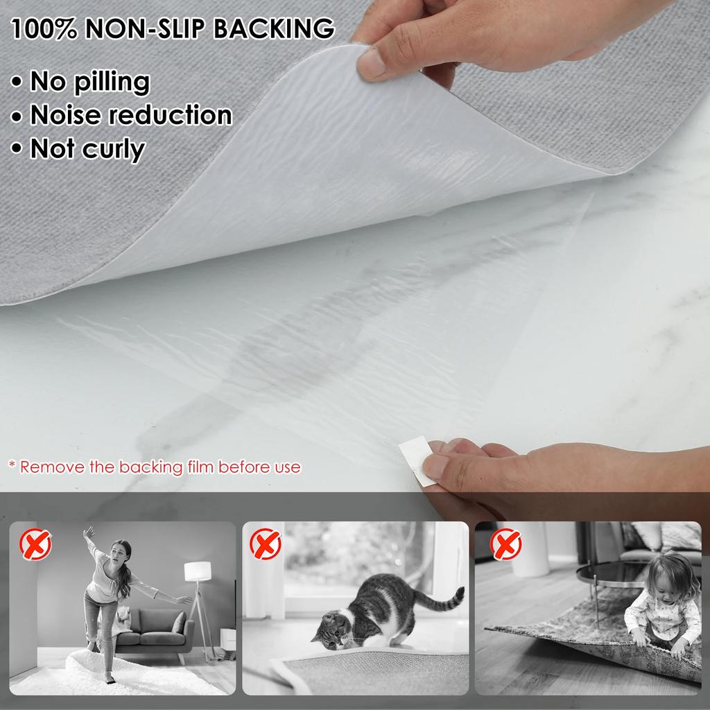 Office Rolling Chair Mat Anti Slip Self-adhesive Desk Rug Gaming Swivel Chair Mat Protective Rolling Floor Desk Bedroom