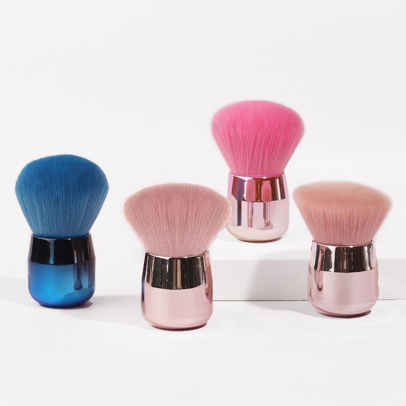 Single New Mushroom Head Loose Powder Makeup Brush, Oblique Head Trimming Brush, a Large Number of Makeup Tools