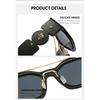 Fashion Punk Sunglasses Men Vintage Y2K Polygon Eyewear Women Luxury Designer Unique Sun Glasses