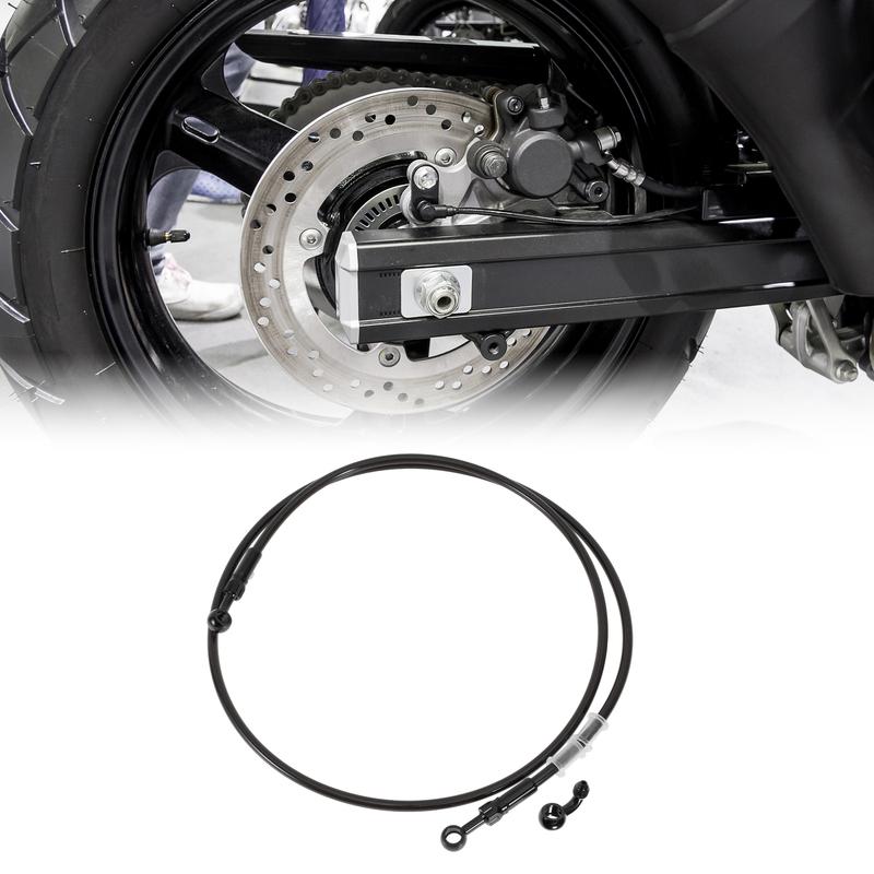 UXCELL 150cm Motorcycle Brake Clutch Oil Hose Line Nylon Stainless Steel Wire Braid PU