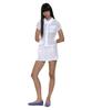 Partimento Woman Pwc Cotton Lace Trim Gored Mini Skirt_White