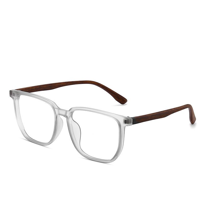 Wood Pattern Retro Anti Blue Light Glasses for Men Optical TR90 Male Square Glasses Frame Women Clear Lens Gift Frames F75233