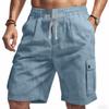 American Amekaji Outdoor Tactical Men's Bamboo Linen Casual Summer Beach Shorts