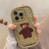 Cute Bear Cartoon Shockproof Phone Case For Iphone 11 13 12 14 Pro Max Glossy Back Cover For Iphone 14 Plus Lovely Soft Shell