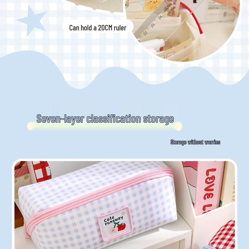 Stylish Large-Capacity Pencil Case for Girls - Cute Design, Perfect for School Supplies