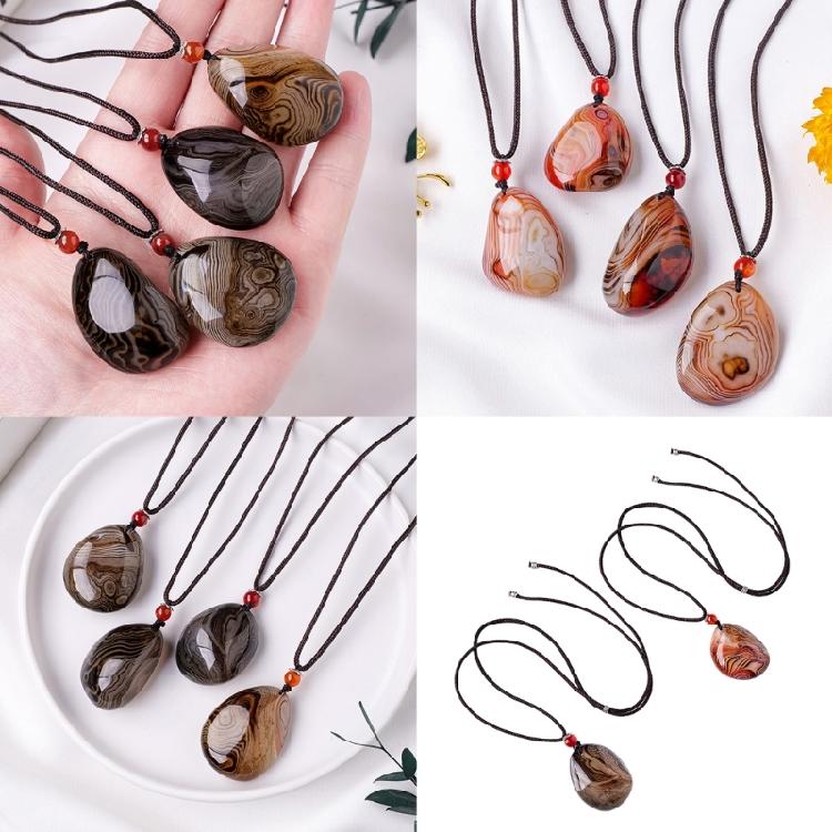 Stylish Women's Necklace Featuring Natural Agate With Unique Designs Shape and Comfortable Fit for Various Event