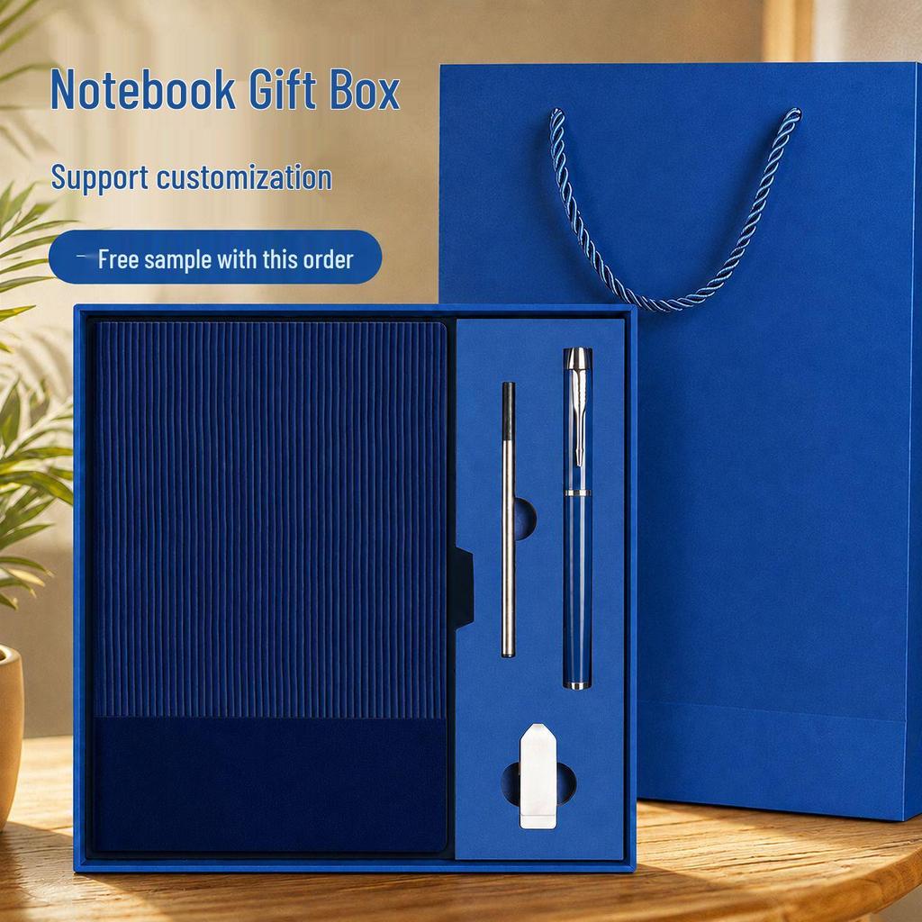 High-End Customizable Office Notebook Gift Set with Logo