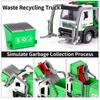 1/32 Legierung Urban Garbage Recycling Automodell Spielzeug mit Sound und Licht Hinterrad Pull Back Funktion Sanitärtechnik Fahrzeuge