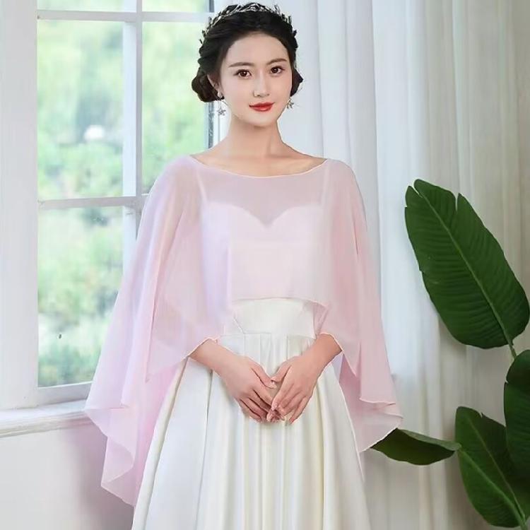 Breathable Polyester Yarn Shawl Wrap For Women Outdoor Activity Sun Protective Capes Scarf for Vacation and Formal Event