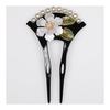 TOuWA Kanzashi Hairpin, Japanese Hair Accessory, Fan Shape, Double Prong, For Kimono, Tomesode, Yukata, Hakama, Furisode, Graduation Ceremonies,