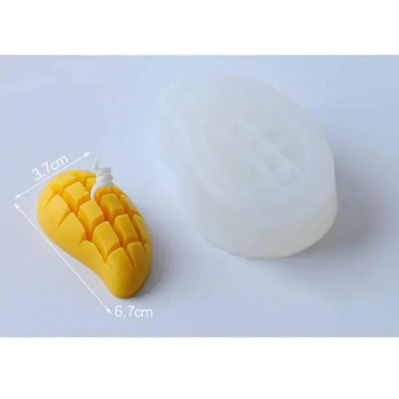 New 3D Mangoes Silicone Candle Mold Baking Cake Handmade DIY Sugar Flipping Dessert Chocolate Make Mold Home Baking Accessory