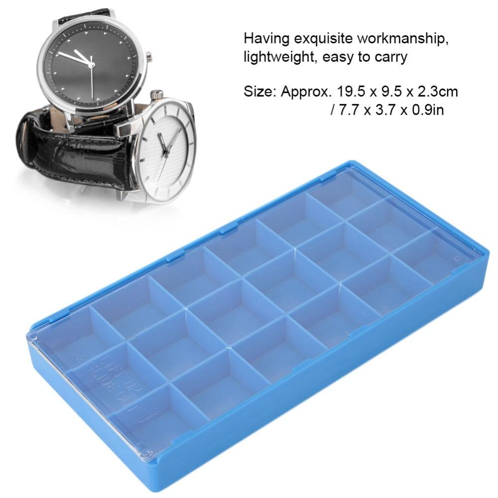 18 Grid Watchmaker Repairing Tools Storage Tray Plastic Watch Parts Organizer  Beads Holder