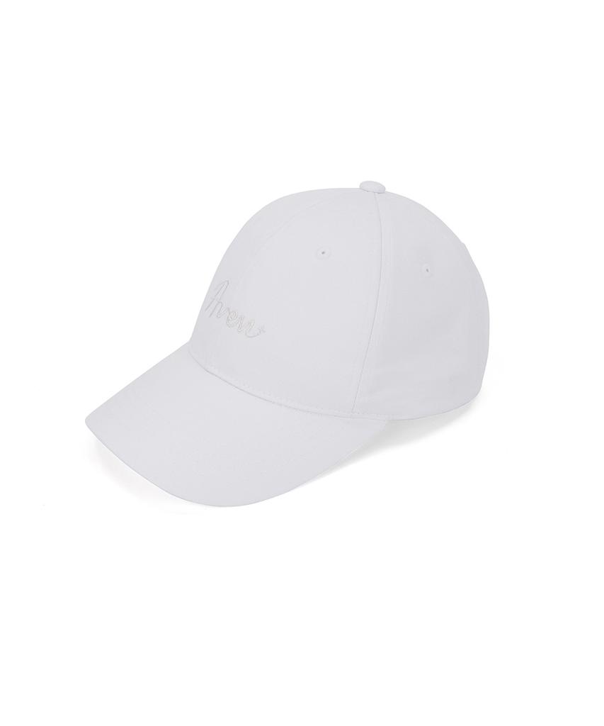 AVEN Cursive Embroidered Ball Cap White