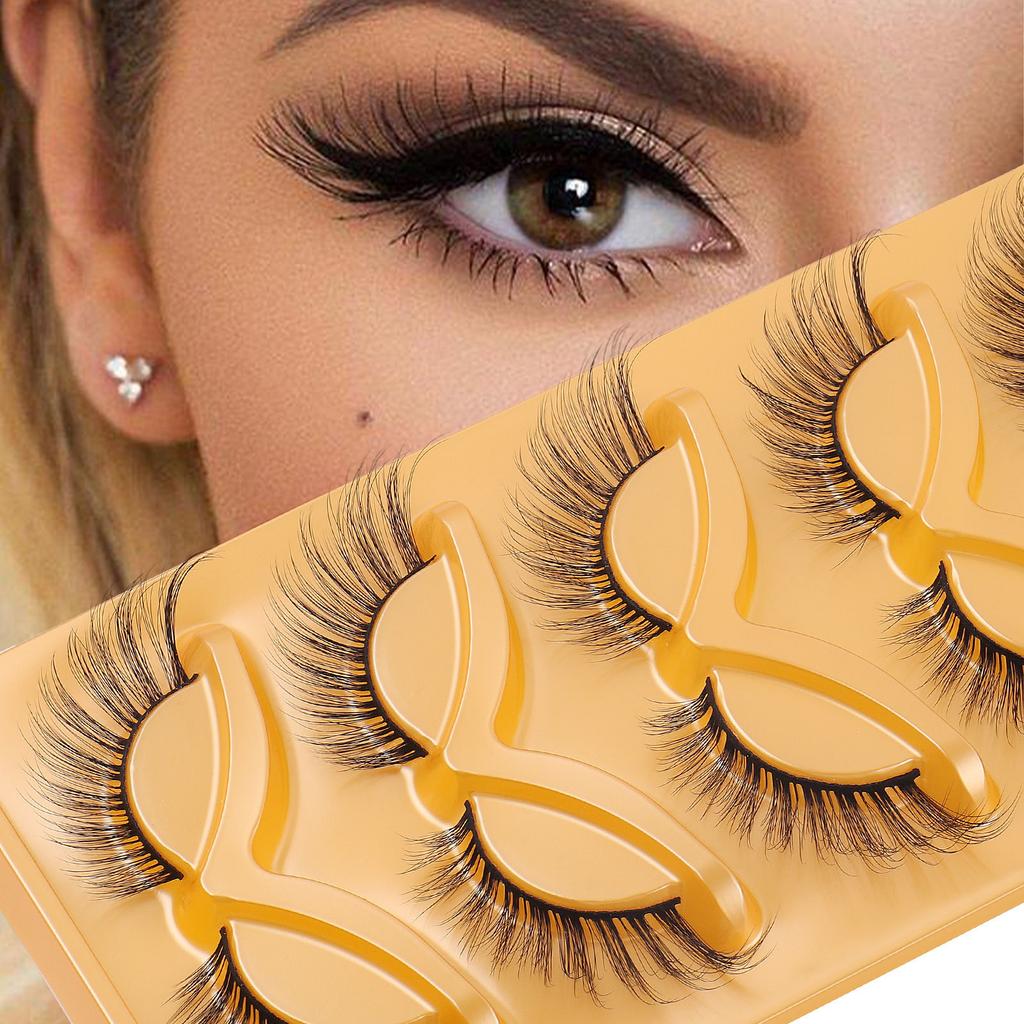 Oblique Flying Fox Eye False Eyelashes 5 Pairs Of Simulated End Of Eye Extended Eyelashes
