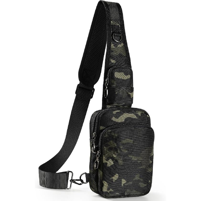 VADOO Sling Bag, Crossbody Bag with Zipper Lock, RFID Blocking & Water Resistant for Men and Women