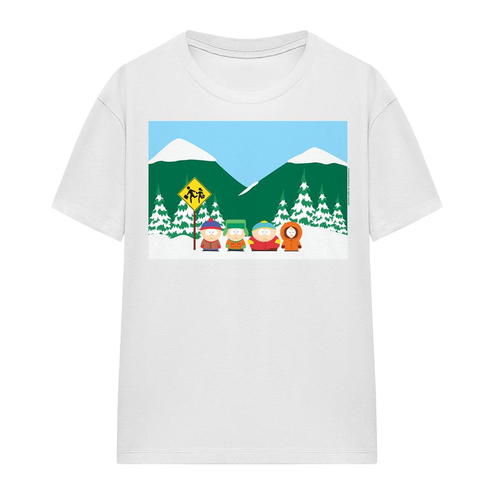 South Park Unisex Adult Bus Stop T-Shirt