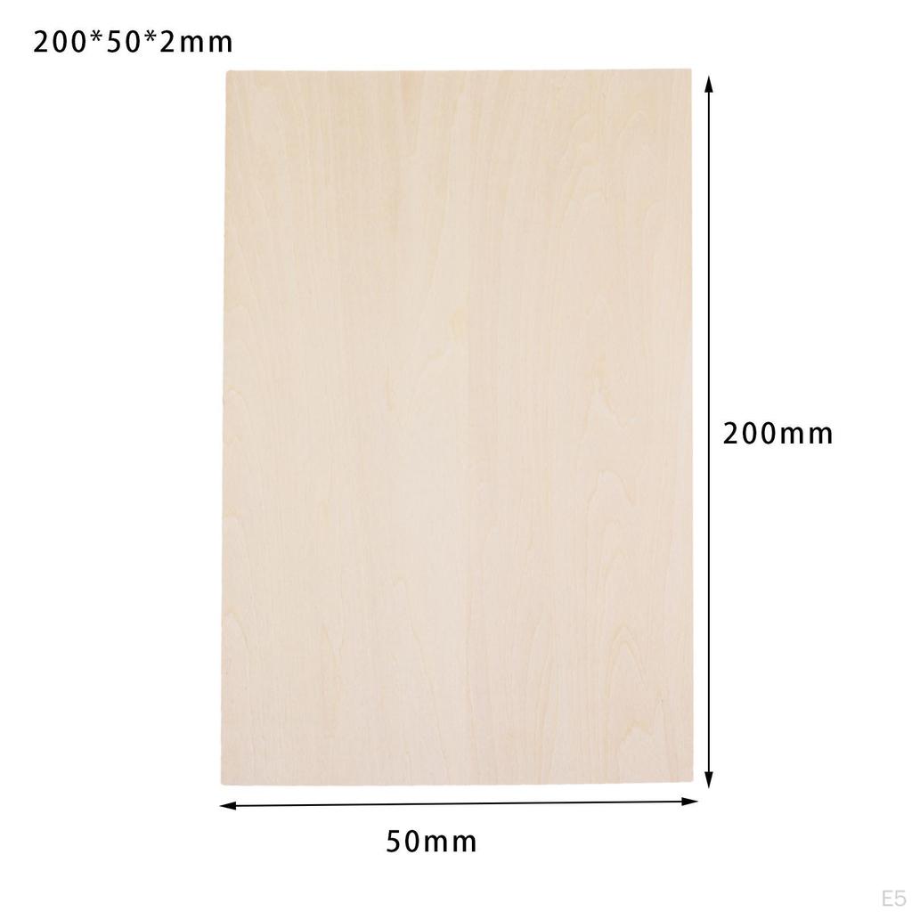 10 Stück Lindenholzplatten für Miniaturmodelle, Unfertige Holzflugzeuge und Hausprojekte