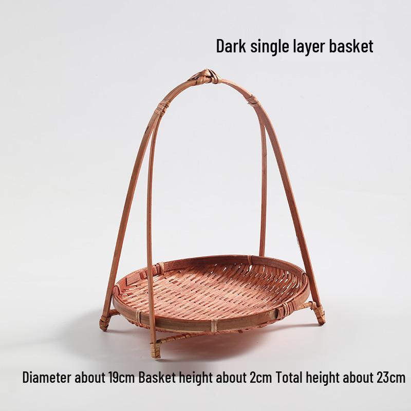 Handgeflochtener Bambus-Siebkorb für Dim Sum und Desserts - Ideal für die Präsentation von Gebäck und chinesische Verlobungstafeln