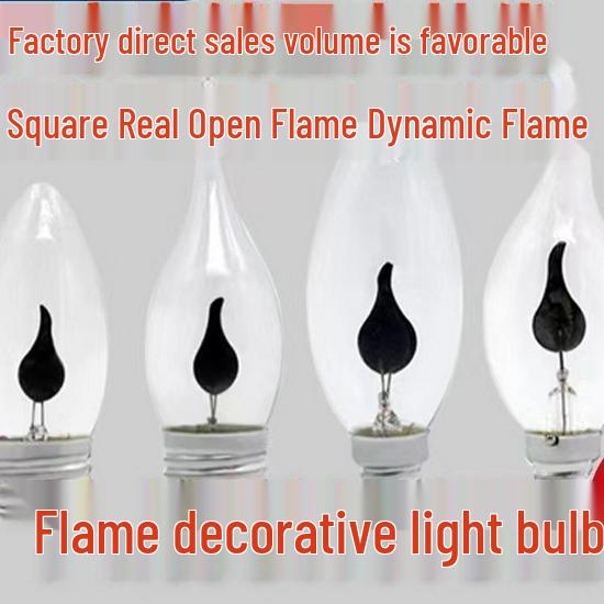 

C35 Креативна лампа з вольфрамовою ниткою у формі полум я - Стиль Едісона E27 Base