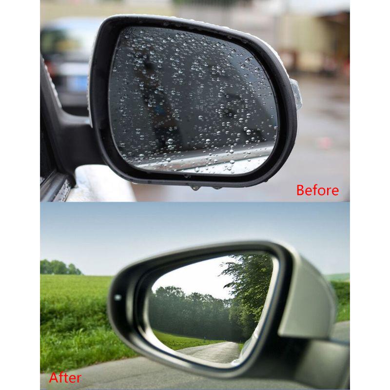 1Pair Car Anti Water Mist Film Anti Fog Coating Rainproof Hydrophobic Rearview Mirror Protective Film