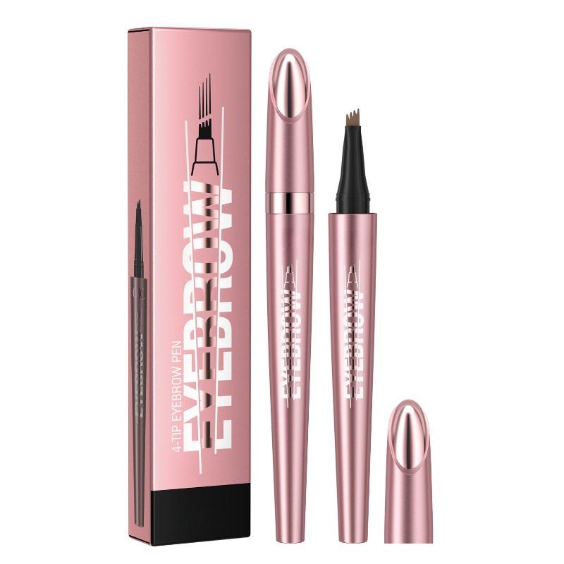 Four-pronged Liquid Eyebrow Pencil Four-tip Forked Liquid Eyebrow Pencil  Four-prong Waterproof  Sweat-proof and Less Likely To Smudge Eyebrow Pencil