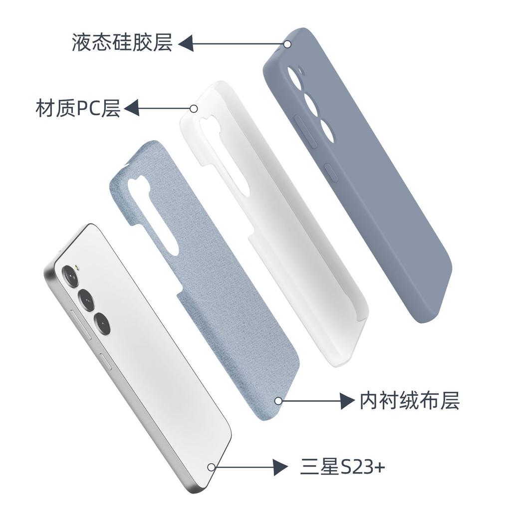 Applicable To Samsung S26Ultra Liquid Silicone Mobile Phone Case S25 Solid Color Skin Feeling S24 All-inclusive Anti-drop Protection