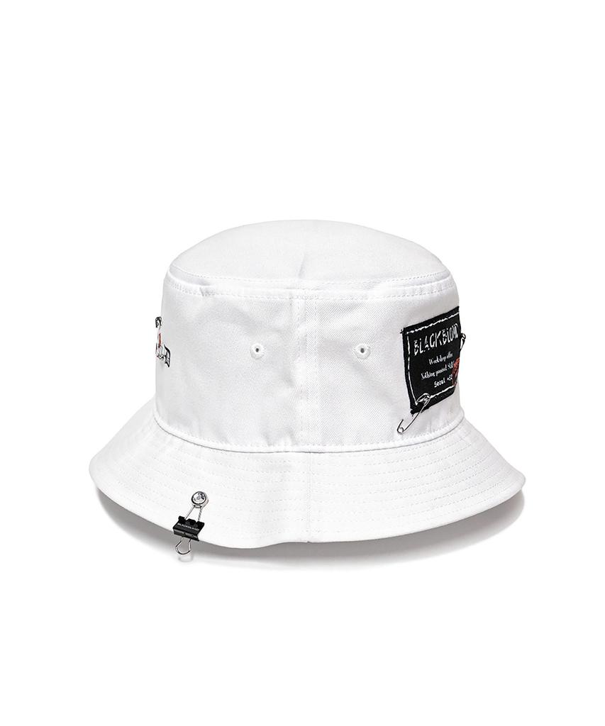 BLACKBLOND Vividi Energetic Patch Bucket Hat (White)