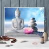 Diamond Painting Buddha Rhinestone Kit Full Drill Diamond Embroidery Religion Handicraft Mosaic Lotus Home Decoration