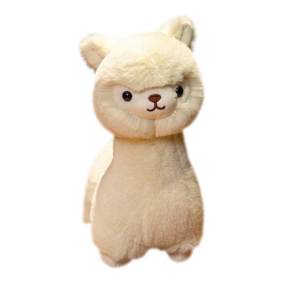 Yousheng Alpaca Plush Toy Stuffed Animal Alpaca Doll Hug Pillow Lifelike Alpaca Plushie Soft Fluffy Cushion Gift for Christmas Birthday