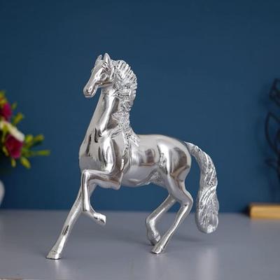 Metalowa statua biegnącego konia Figurka zwierzątka Wizytówka do wystroju domu i biura Idealny prezent dla miłośników zwierząt, idealny na festiwale i uroczystości