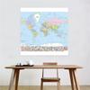Polyester,Wall Decor,Travel Supplies,The World Map with National Flag Painting Poster Office&School Supplies Home Decor