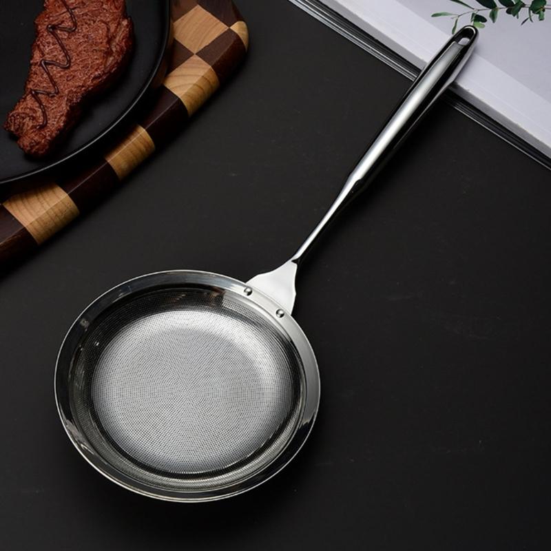 Stainless Steel Fine Mesh Strainers for Kitchen,Colander Skimmer with Long Handle Sieves Sifters for Food,Rice,Oil