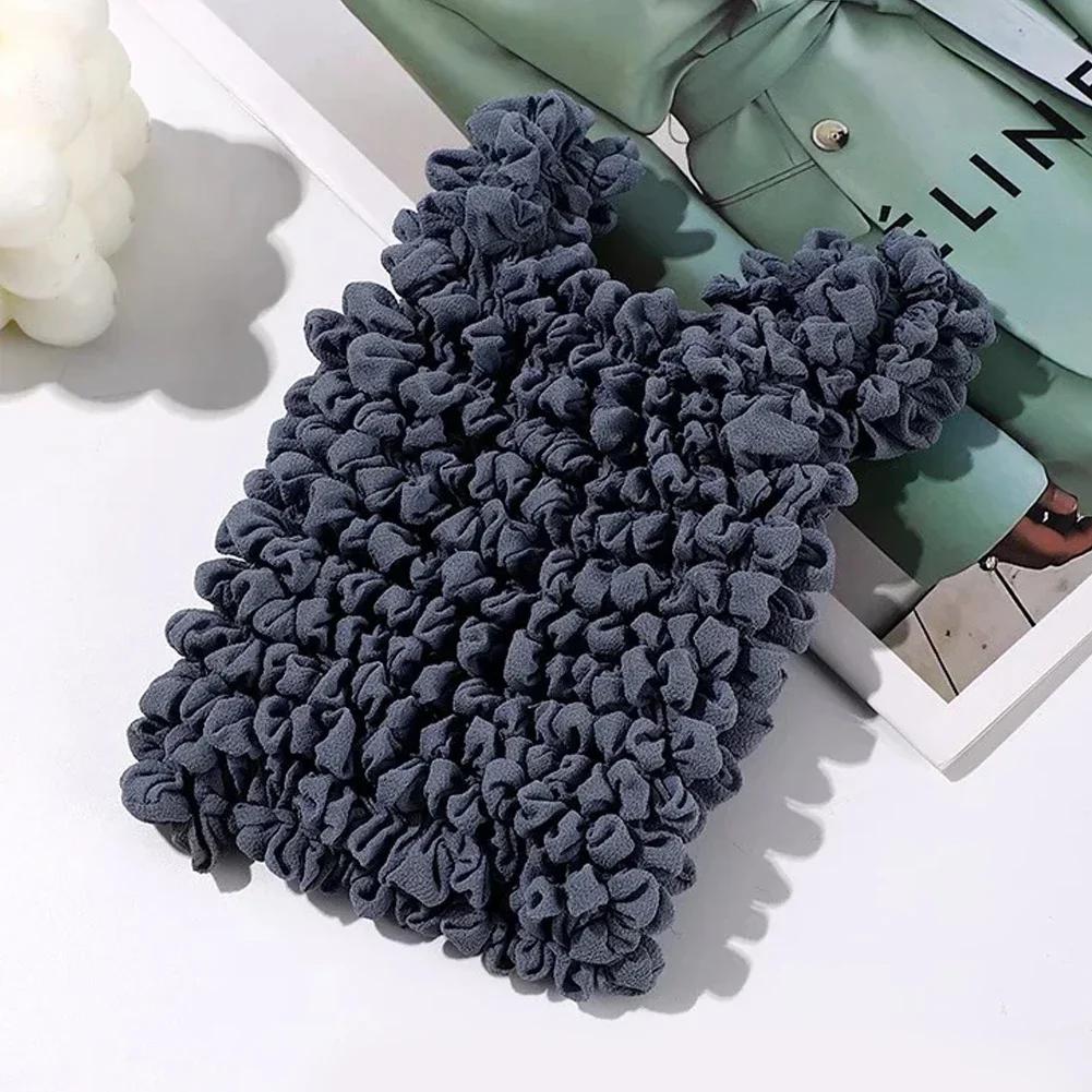 1PC Mini Large Capacity Shopping Bag Flexible Stretch Foldable Pleated Storage Bag Magic Expansion Bubble Elastic Paddy Bag