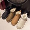 2024 New Women's Snow Boots Comfortable Warm Plush Ankle Boots Women Thickened Fluff Winter Ladies Shoes Flat Platform Shoes Boots Woman